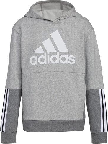 adidas Boys' Long Sleeve Fleece Pullover Hoodie, Black with Red Liquid Camo, Medium in Saudi Arabia