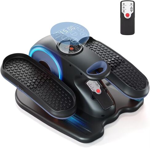 جهاز بيضاوي الشكل تحت المكتب، جهاز تمرين الساق البيضاوي كما يظهر على شاشة التلفزيون لكبار السن مع جهاز تحكم عن بعد و12 سرعة قابلة للتعديل، جهاز بيضاوي الشكل للمنزل (برتقالي) in Kuwait