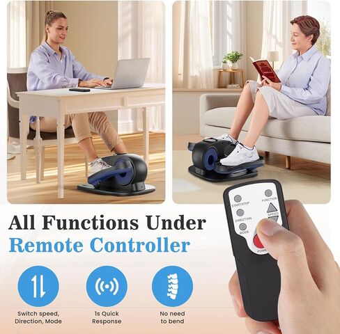 جهاز بيضاوي الشكل تحت المكتب، جهاز تمرين الساق البيضاوي كما يظهر على شاشة التلفزيون لكبار السن مع جهاز تحكم عن بعد و12 سرعة قابلة للتعديل، جهاز بيضاوي الشكل للمنزل (برتقالي) in Kuwait