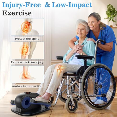 جهاز بيضاوي الشكل تحت المكتب، جهاز تمرين الساق البيضاوي كما يظهر على شاشة التلفزيون لكبار السن مع جهاز تحكم عن بعد و12 سرعة قابلة للتعديل، جهاز بيضاوي الشكل للمنزل (برتقالي) in Kuwait