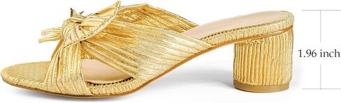 MUCCCUTE Women's Bow Knot Heeled Sandals Ankle Buckle Strap Chunky Heeled Open-toe Comfortable Wedding Party Fashion Heeled in Saudi Arabia