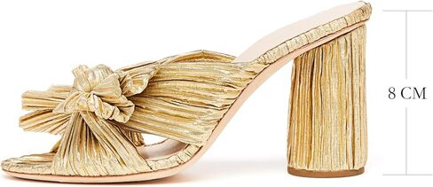 MUCCCUTE Women's Bow Knot Heeled Sandals Ankle Buckle Strap Chunky Heeled Open-toe Comfortable Wedding Party Fashion Heeled in Saudi Arabia