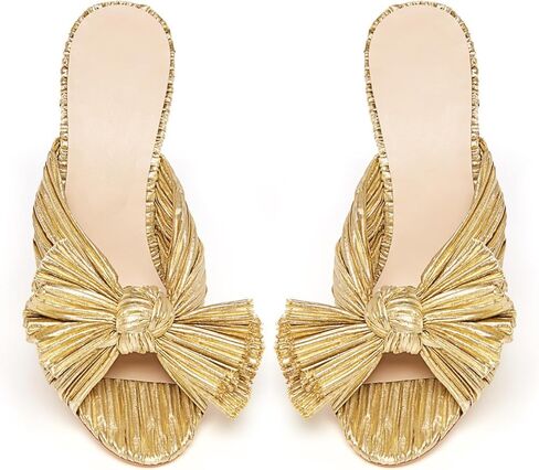 MUCCCUTE Women's Bow Knot Heeled Sandals Ankle Buckle Strap Chunky Heeled Open-toe Comfortable Wedding Party Fashion Heeled in Saudi Arabia