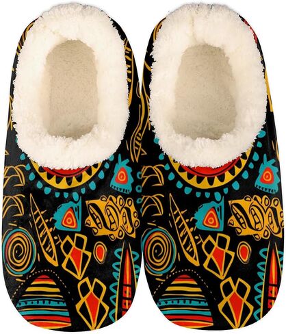 House Slippers for Women Men, Animal Fuzzy Soft Cozy Non Slip Slipper Socks for Indoor Outdoor in Saudi Arabia
