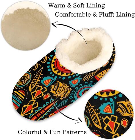 House Slippers for Women Men, Animal Fuzzy Soft Cozy Non Slip Slipper Socks for Indoor Outdoor in Saudi Arabia