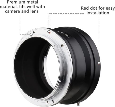 Andoer PK645-GFX Camera Lens Adapter Replacement for Pentax PK645 Lens to Fujifilm G Mount GFX100 GFX50S GFX50R GFX100S Cameras in Kuwait