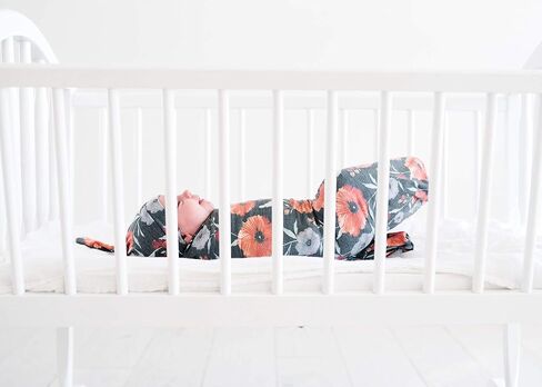 Large Premium Knit Baby Swaddle Receiving Blanket "Poppy" by Copper Pearl in Saudi Arabia