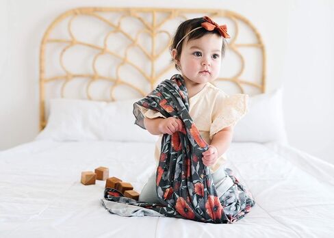 Large Premium Knit Baby Swaddle Receiving Blanket "Poppy" by Copper Pearl in Saudi Arabia