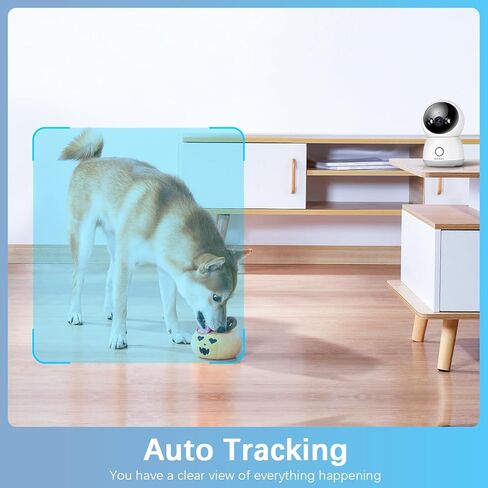 WEILAILIFE 【ثنائي النطاق وصوت ثنائي الاتجاه】 كاميرا أمان لاسلكية منزلية داخلية 2K، كاميرات أمان ذكية بزاوية 360 درجة/إمالة للحيوانات الأليفة/الطفل مع موجه WiFi 2.4/5 جيجا هرتز، SD&Cloud in Kuwait