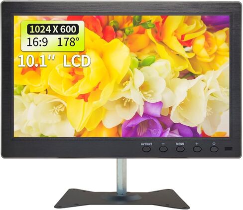 10.1 Inches Security Monitors & Displays, 1024x600 Resolution, AV、BNC Interface, Built-in Speaker LCD Display Suitable for CCTV TV DVD CCD in Saudi Arabia