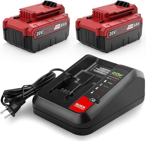 TREE.NB 6.0Ah 20V بديل لكابل بورتر 20 فولت مجموعة بطارية وشاحن متوافق مع كابل بورتر 20 فولت بطارية ليثيوم PCC685L PCC680L PCC681L PCC682L PCC685LP in Saudi Arabia