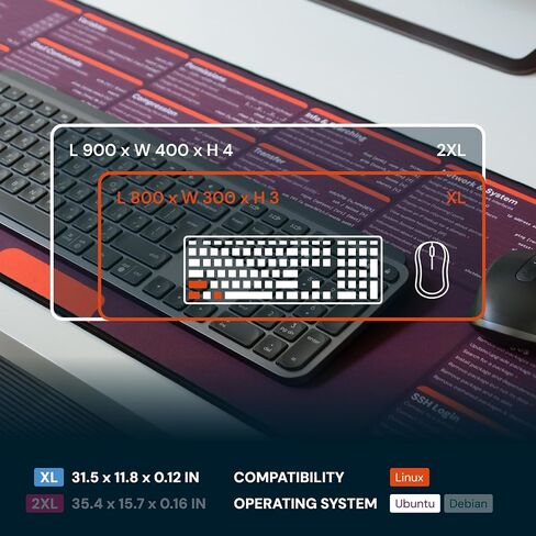 Keybeak Excel Shortcuts Mouse Pad - Xtra Large Excel Cheat Sheet Desk Mat for Keyboard and Mouse | Learn Shortcut Keys for Microsoft Excel Spreadsheet | Employee Appreciation Gifts - The Accountant XL in Saudi Arabia