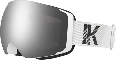 Ski Goggles, Snow Goggles for Adult Youth Men Women, Interchangeable Lens Snowboard Goggles(Frameless) in Kuwait