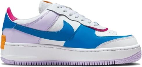 Nike Air Force 1 Shadow Women's Shoes (HF5064-100, White/Photo Blue/Lilac Bloom/Alchemy Pink) Size 7.5 in Saudi Arabia
