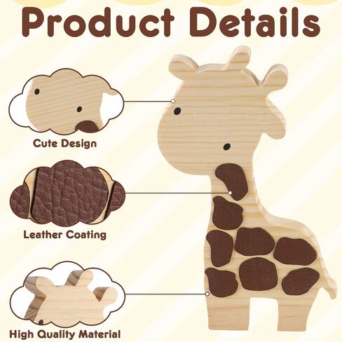 3PCS Safari Nursery Decor Wooden Nursery Shelf Decor Jungle Theme Nursery Decor Set Baby Wall Decorations Safari Animals for Baby Room Nursery Playroom(Set A) in Saudi Arabia