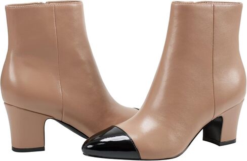 Marc Fisher LTD Women's ALEEA Ankle Boot, Light Natural/Black 110, 6.5 in Kuwait