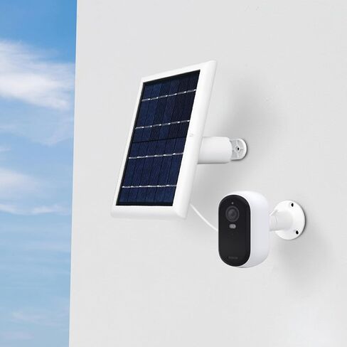 Wasserstein Solar Panel Compatible with Arlo Essential 2K Outdoor Security Camera (2nd Gen) / XL (2nd Gen) & Essential Spotlight (Camera NOT Included) - (2-Pack, White) in Saudi Arabia