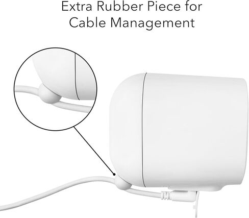 Wasserstein Solar Panel Compatible with Arlo Essential 2K Outdoor Security Camera (2nd Gen) / XL (2nd Gen) & Essential Spotlight (Camera NOT Included) - (2-Pack, White) in Saudi Arabia