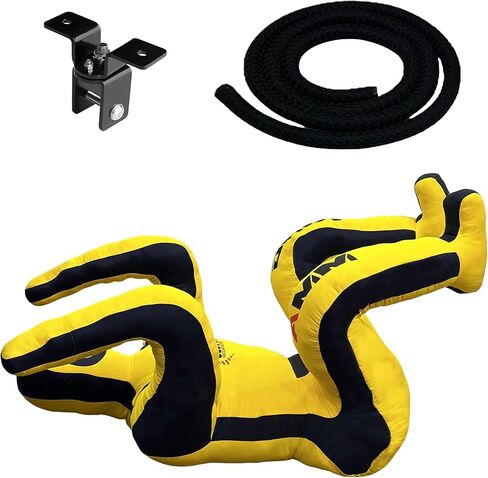 Grappling Dummy for Adults, Unfilled Wrestling Dummy, Hanging Jiu Jitsu Dummy for BJJ, MMA, Judo, Karate, Martial Arts Dummy with Rope and Holder in Kuwait