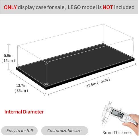 Acrylic Display Case for Lego 21319 Friends Central Perk, 13.4x9.8x5.9inches (34x25x15cm), Protect Your Collectibles from Dust with a Clear Showcase in Saudi Arabia