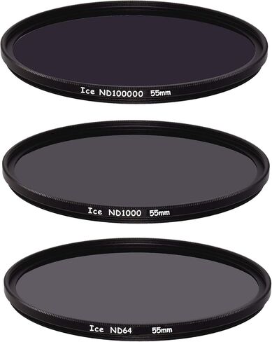 ICE Extreme ND Filter Set ND100000 ND1000 ND64 Neutral Density 16.5,10, 6 Stop Optical Glass (95mm) in Saudi Arabia