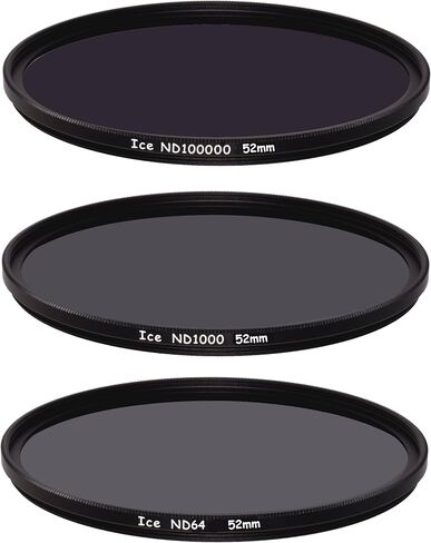 ICE Extreme ND Filter Set ND100000 ND1000 ND64 Neutral Density 16.5,10, 6 Stop Optical Glass (95mm) in Saudi Arabia