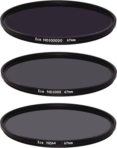 ICE Extreme ND Filter Set ND100000 ND1000 ND64 Neutral Density 16.5,10, 6 Stop Optical Glass (95mm) in Saudi Arabia