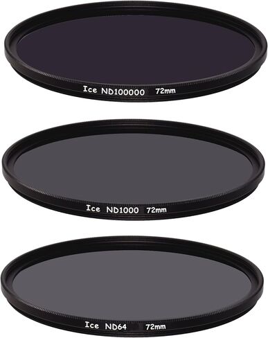 ICE Extreme ND Filter Set ND100000 ND1000 ND64 Neutral Density 16.5,10, 6 Stop Optical Glass (95mm) in Saudi Arabia