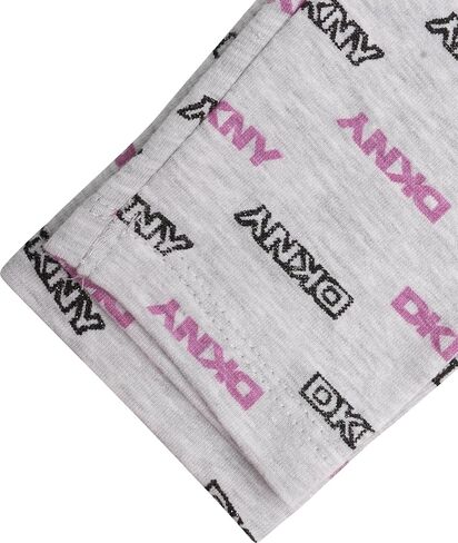 طقم ليجن شيربا للفتيات من DKNY - طقم مكون من قطعتين متطابقتين قميص شيربا وبنطلون ضيق للفتيات - ملابس عصرية للفتيات اللطيفة (2T-6X) in Kuwait