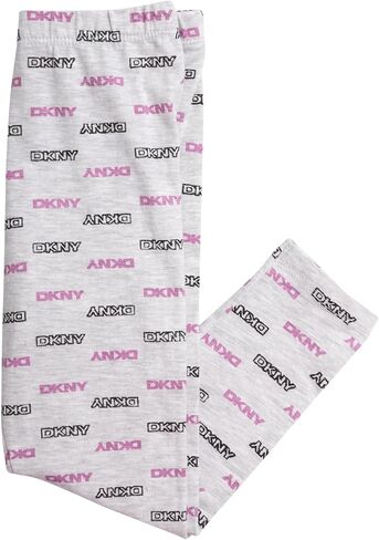 طقم ليجن شيربا للفتيات من DKNY - طقم مكون من قطعتين متطابقتين قميص شيربا وبنطلون ضيق للفتيات - ملابس عصرية للفتيات اللطيفة (2T-6X) in Kuwait