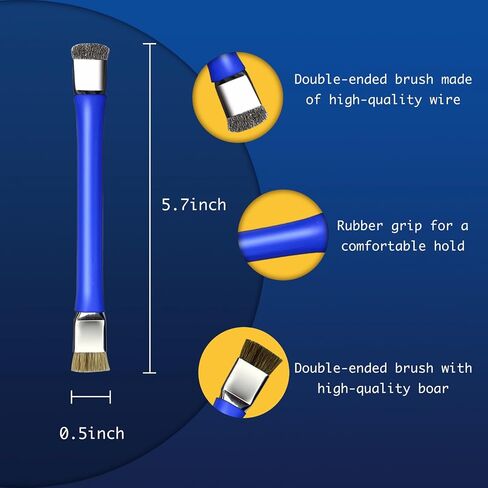 4PCS Dual Head Antistatic Cleaning Brush&4PCS Metal Spudgers Can Meet Your Simple Disassembly and Cleaning.It is Used for Mobile Phone,Computer Motherboard and Circuit Board IC,PCB,CPU (Blue) in Saudi Arabia