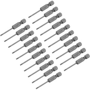 uxcell 20 Pcs Slotted Screwdriver Bits 4mm 3" Length 1/4" Hex Shank Magnetic Flat Head Drive Bit Holder for Power Screwdriver Drill Impact Driver