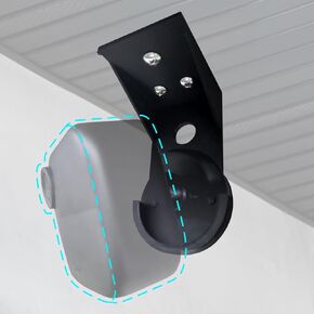 SplashNColor Camera Outdoor Mount Bracket, Compatible with Blink V4 – Wireless Security Holder for Outside Wall – Accessories for Outdoor House, Mounts under Roof, includes install hardware (Black)