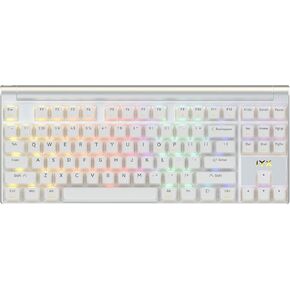 IROK MT87 Tri-Mode Aluminum CNC Frame Mechanical Keyboard 80% TKL Hot Swapped RGB Programmable Wireless Gaming Keyboard with Yellow Switch for Win/Mac Gamer-Black