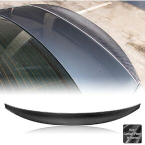 AeroBon Real Carbon Fiber Trunk Spoiler Compatible with 2012-2018 Audi A6 S6 (C7) Sedan (H Style)