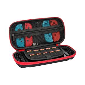 Switch Carry Case Game Traveler Compatible with Nintendo Switch& OLED Console, Hard Protective Hard Portable Shell Pouch with Pockets for Accessories and Bonus Game Cases, Deluxe Carry Handle