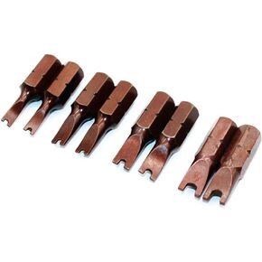 8Pcs 25mm U Shaped Screwdriver Bits 1/4 Inch Hex Shank (SP3 SP4 SP5 SP6)