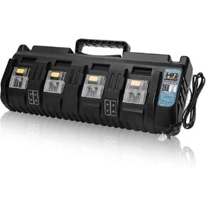 Munikind Replacement Battery Charger Compatible with18V Battery Charger Compatible with 14.4V-18V LXT Lithium-Ion BL1860 BL1850 BL1840 BL1830 BL1815 Rapid Charger DC18RC