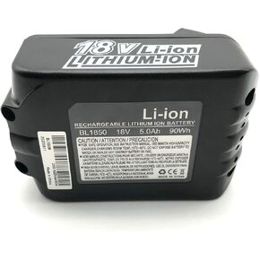 BL1850 5.0Ah 18 Volt Battery Replacement for Makita 18V Battery with LED Indicator BL1815 BL1830 BL1850B BL1860 LXT-400 Cordless Power Tools Batteries
