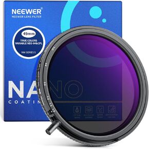 NEEWER 52mm True Colors Variable ND&CPL Filter with Putter, ND3-64(1.5-6 Stops), 2 in 1 Adjustable Limited Neutral Density & CPL Filter, Multi Coated HD Optical Glass/Aluminum Frame/Scratch Resistant