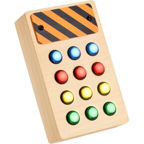 Wooden Montessori Busy Board, Travel Toys for 1-3 Year Old, Montessori Toys for Preschool Learning, Switch Busy Board for Sensory Play, Ideal Gifts for Boy&Girl, Toddler Toys for Autistic