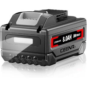 CEENR DCB200 8.0Ah Lithium ion Battery Replacement for Dewalt 20 Volt Battery Compatible with Dewalt Battery Charger