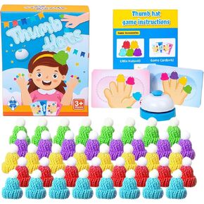 Montessori Toys for Toddlers, Kids Fine Motor Skill Toy Thumb Hats Color Sorting and Matching Game, Preschool Learning Educational Sensory Toy Gifts for Boys Girls Ages 3 4 5 6 7 8 Years Old