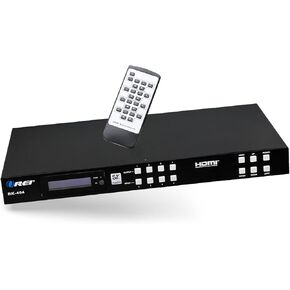 OREI 8K 4x4 HDMI Matrix Switch, Switcher with Audio Extractor UltraHD Supports Upto 4K @ 120Hz IR EDID HDCP 2.3 - Remote Control (BK-404)