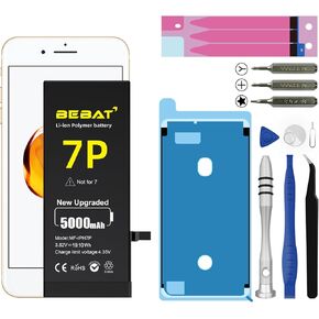 Replacement for iPhone 7 Plus Battery, 4600mAh High Capacity Li-ion Polymer Replacement Battery for Model A1661 A1784 A1785 with Professional Repair Tool Kits