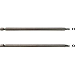 MaxTool 2PCs SQ2 x 6 Inches Identical Screwdriver Power Bits Square No 2 Tip/Point/Head 1/4" Hex Driver 6150 Alloy Steel; SQ2x6P02-6150