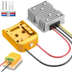 18V to 12V Step Down Converter for Milwaukee M18 Battery, DC Voltage Regulator 12V 20A 240W Automatic Buck Converter, Upgraded Power Wheel Battery Adapter with Overdischarge and Switch