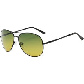 Yellow Night Vision Goggles Anti-Glare Driving Eyewear Polarized Lens Metal Frame UV400 Protection Glasses for Men