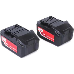 Two Packs 18V 5.2Ah Replacement Lithium-Ion Battery Compatible with Metabo 18V Cordless Power Tools and Chargers