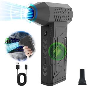 Air Duster -4 Gear Adjustable 140000RPM Electric Compressed Air Duster with LED Light, Rechargeable Cordless Air Blower for Computer Keyboard,Outdoors,Car,Home. Replaces Compressed Air Cans